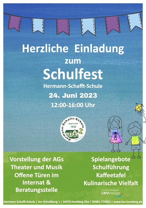 Flyer Einladung zum Schulfest